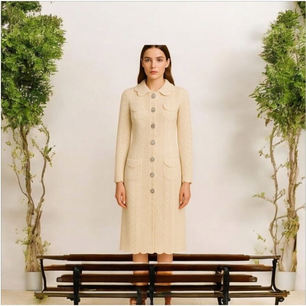 Tracy Reese for Anthropologie Crochet Occasion Cardigan Size M